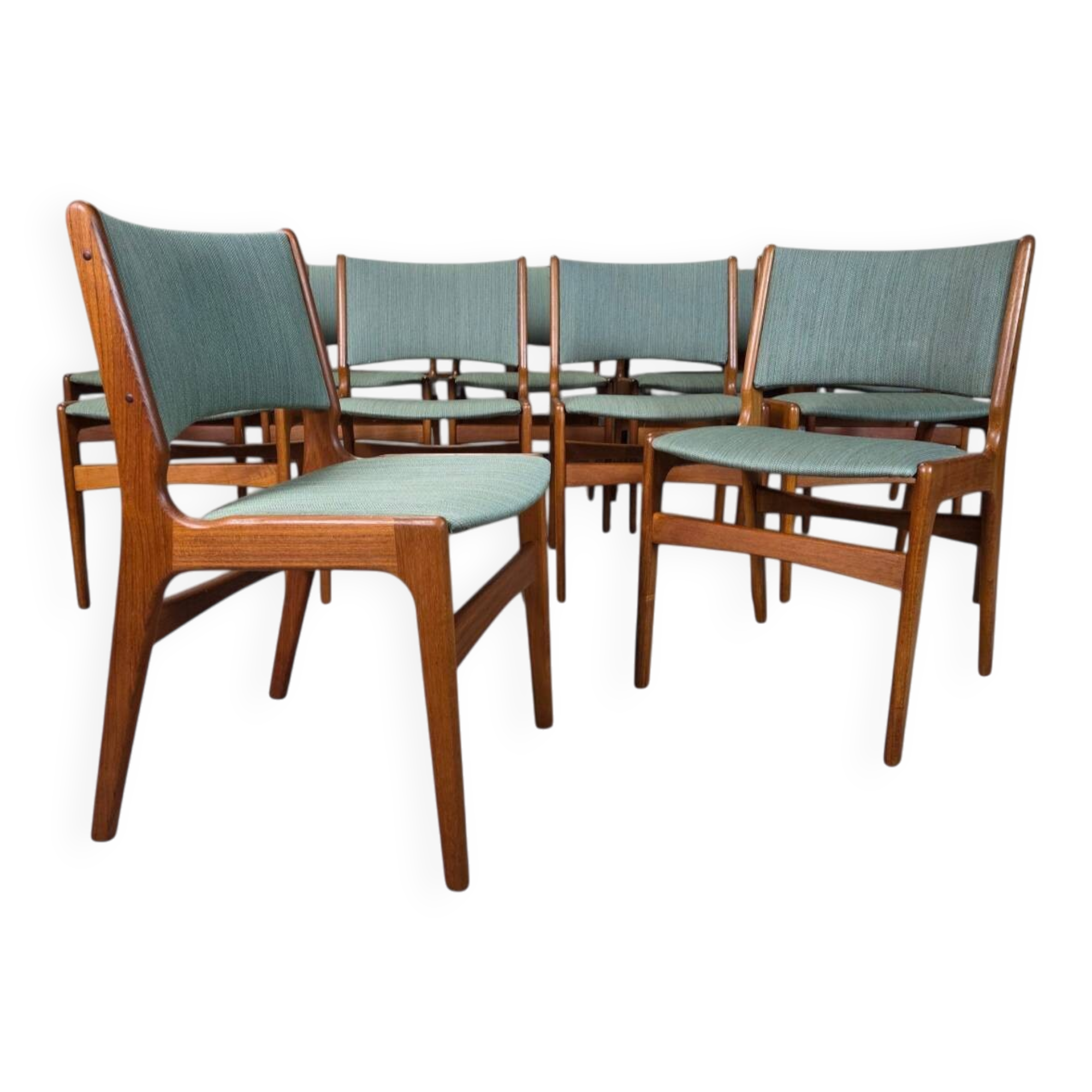 10x Erik Buch modèle 89, chaise danoise vintage Anderstrup des années 1960