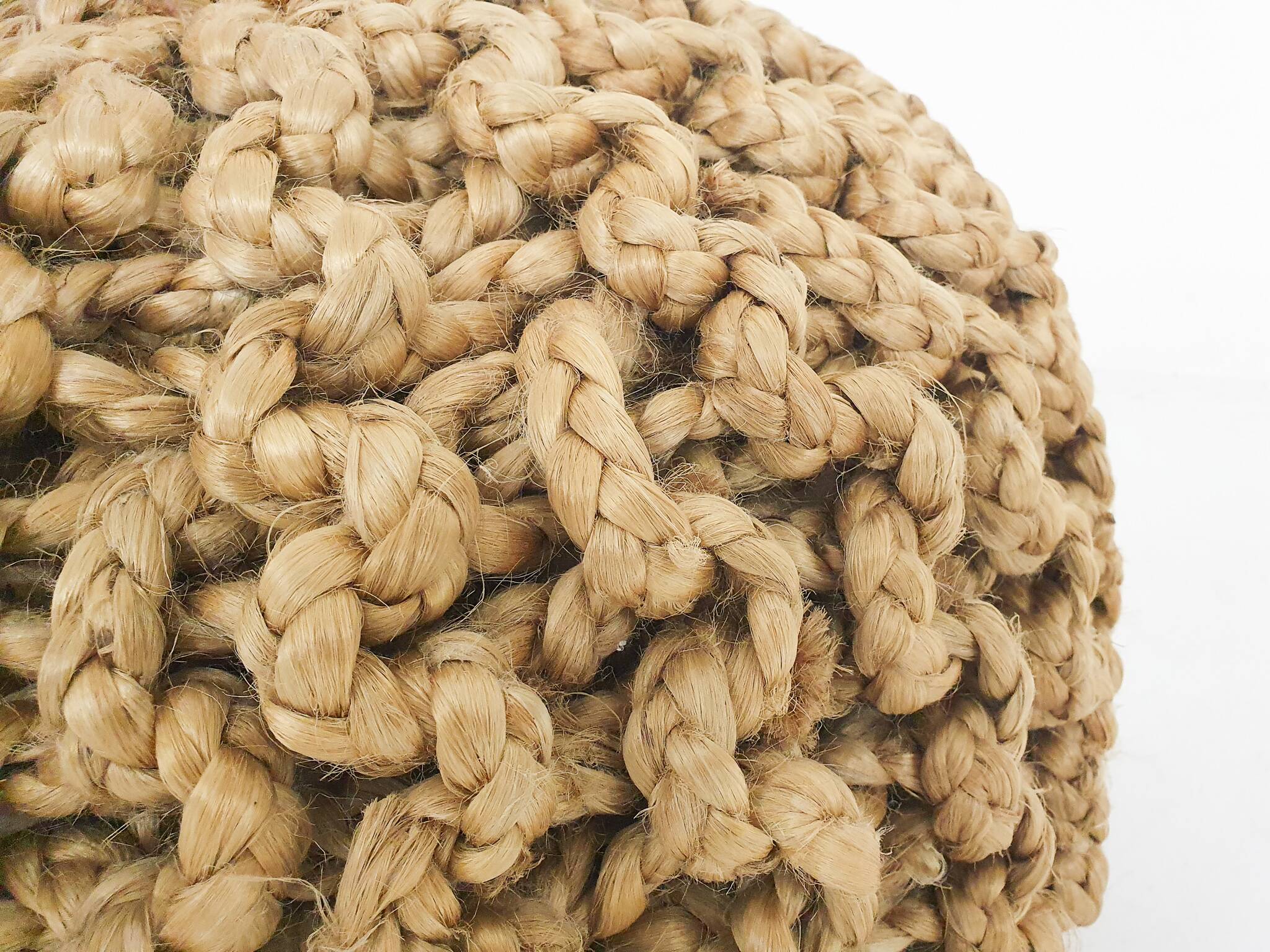 Vintage ottoman made of rope