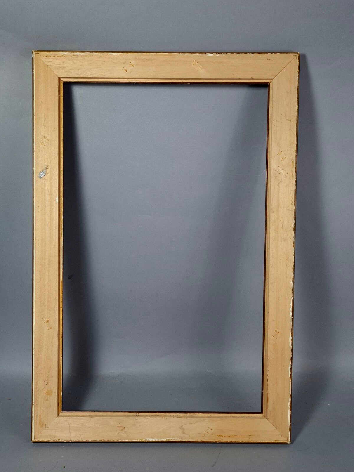 Gilded wood frame gold leaf antique finish 70x47 for painting 61x38 cm SB