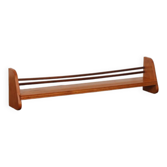 Large vintage wooden shelf, Czech design circa 1960