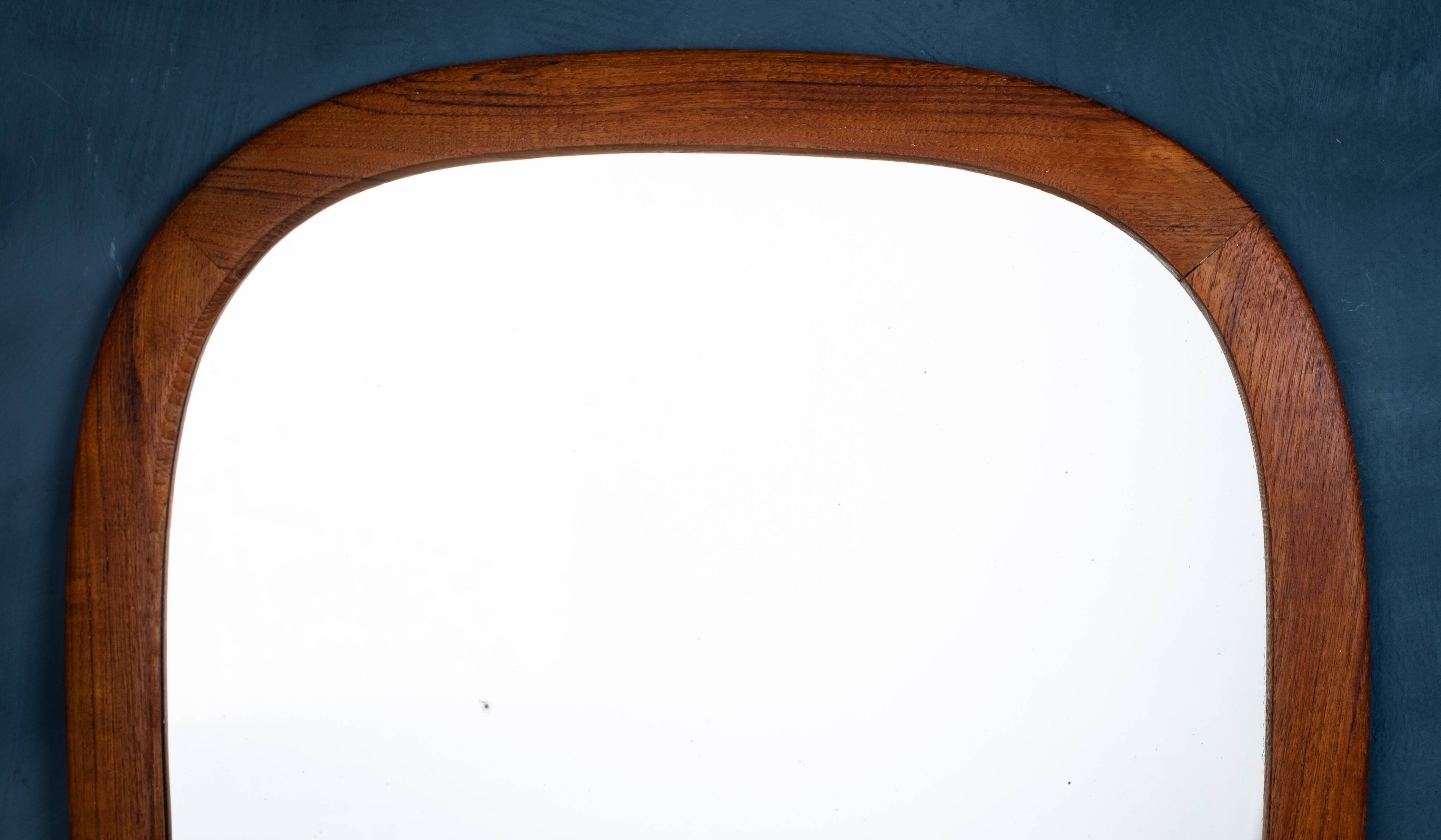 Danish mirror with frame in teak, 1960s