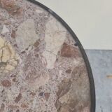 Pedestal table for restaurant bistro with lion paws and marble