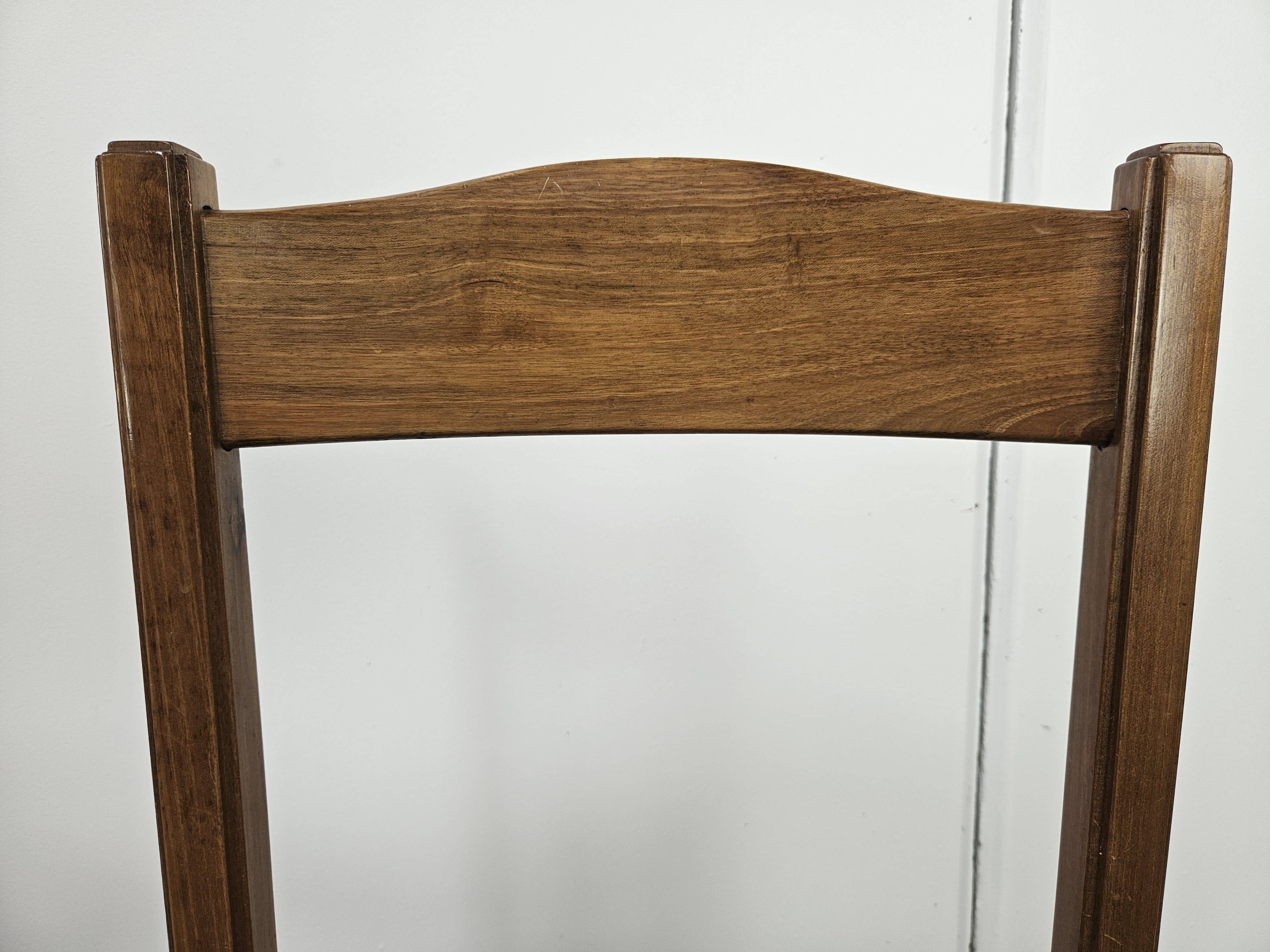 Chaises de salle à manger en hêtre des années 1950 avec assise géométrique