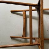 Teak wood and cane chair design, SNA Roset / Landault 1950-60