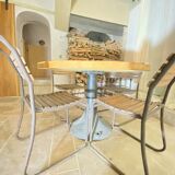 table en chêne et de 5 chaises en bois
