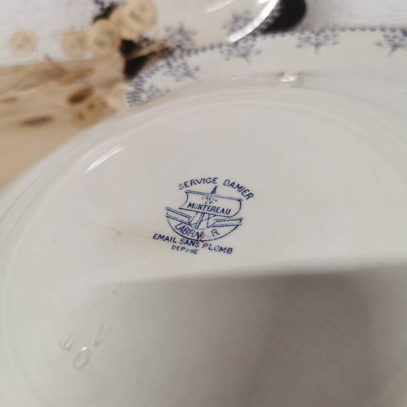 Flat plate - Service Damier de Creil and Montereau