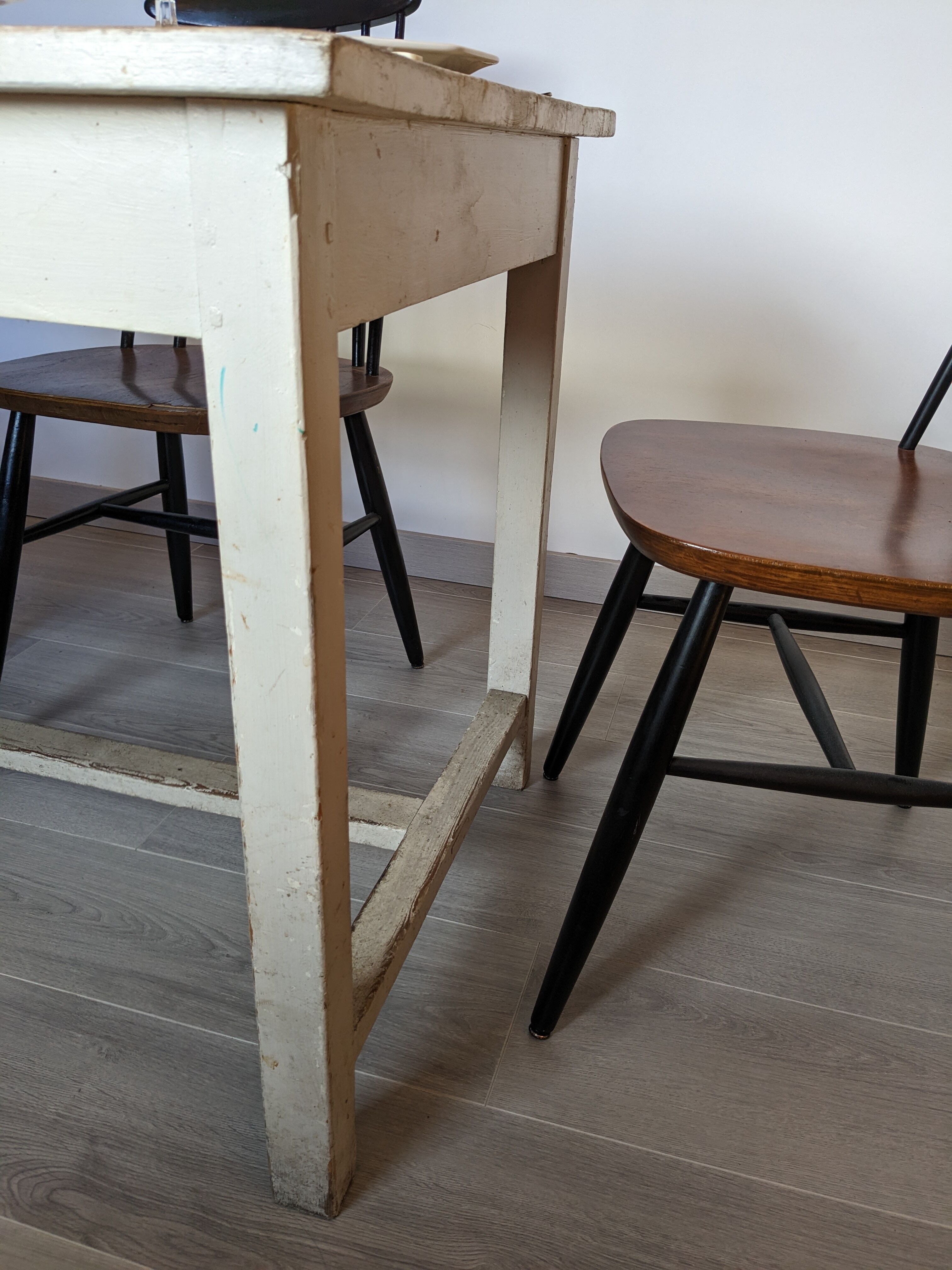 Farmhouse table in beech early twentieth century