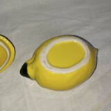 Lemon confit jar – Glazed earthenware – 1960s–70s – Vintage