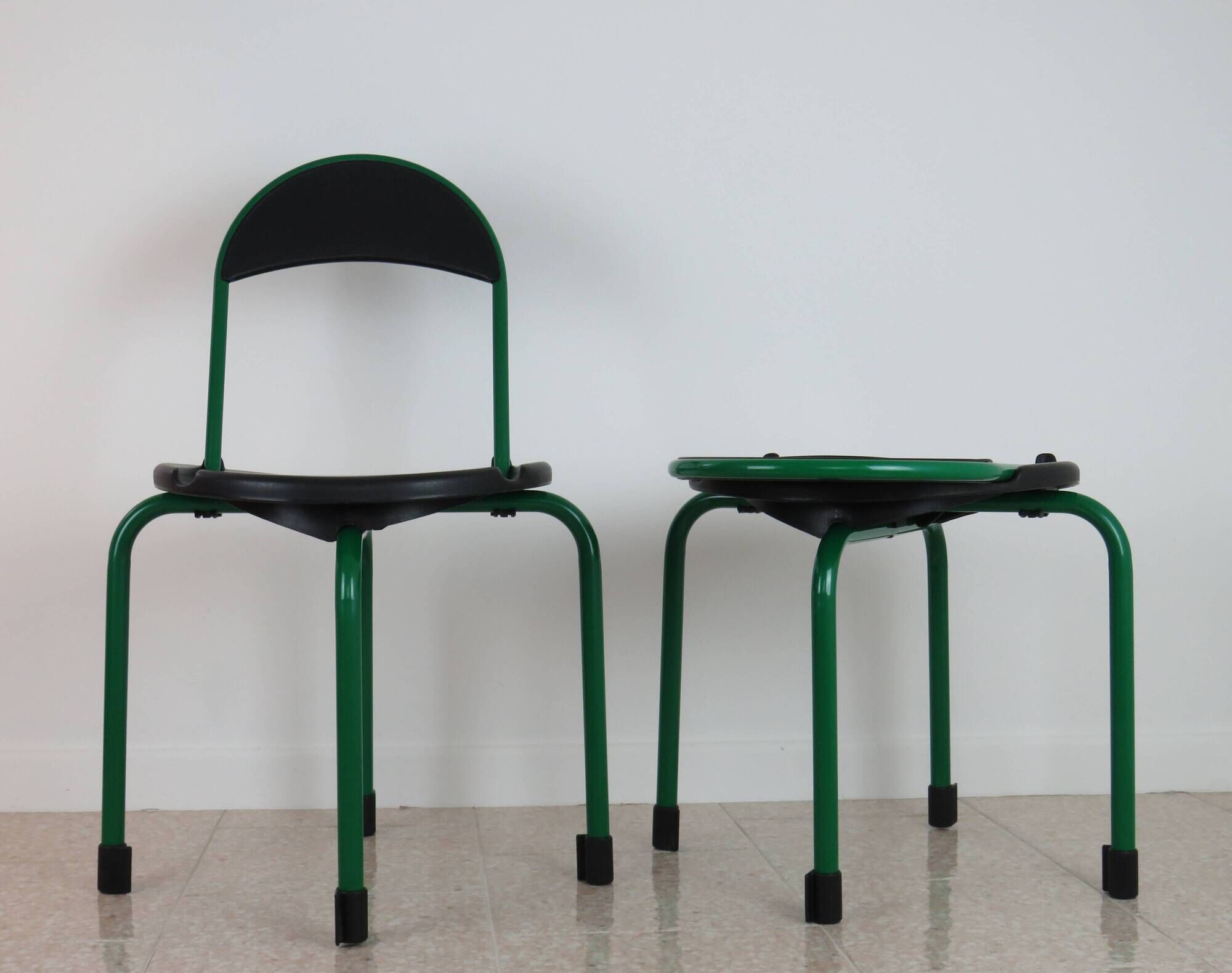 Pair of folding chairs model "Clark" by Lucci and Orlandini for Lamm 1985