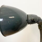 Industrial Grey Enamel Gooseneck Desk Lamp from Siemens, 1950s