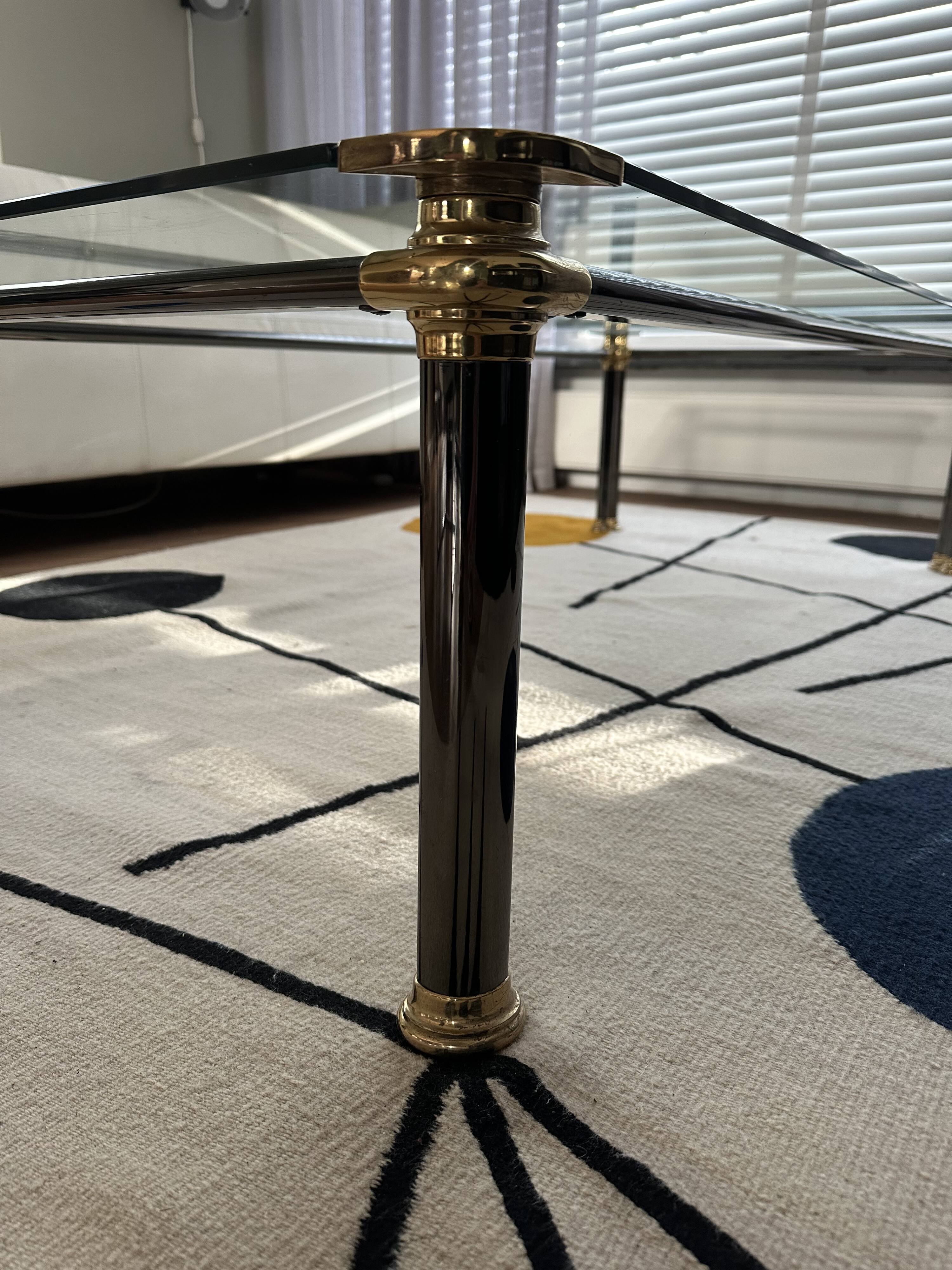 Italian MARA brasss&glass coffee table 1983
