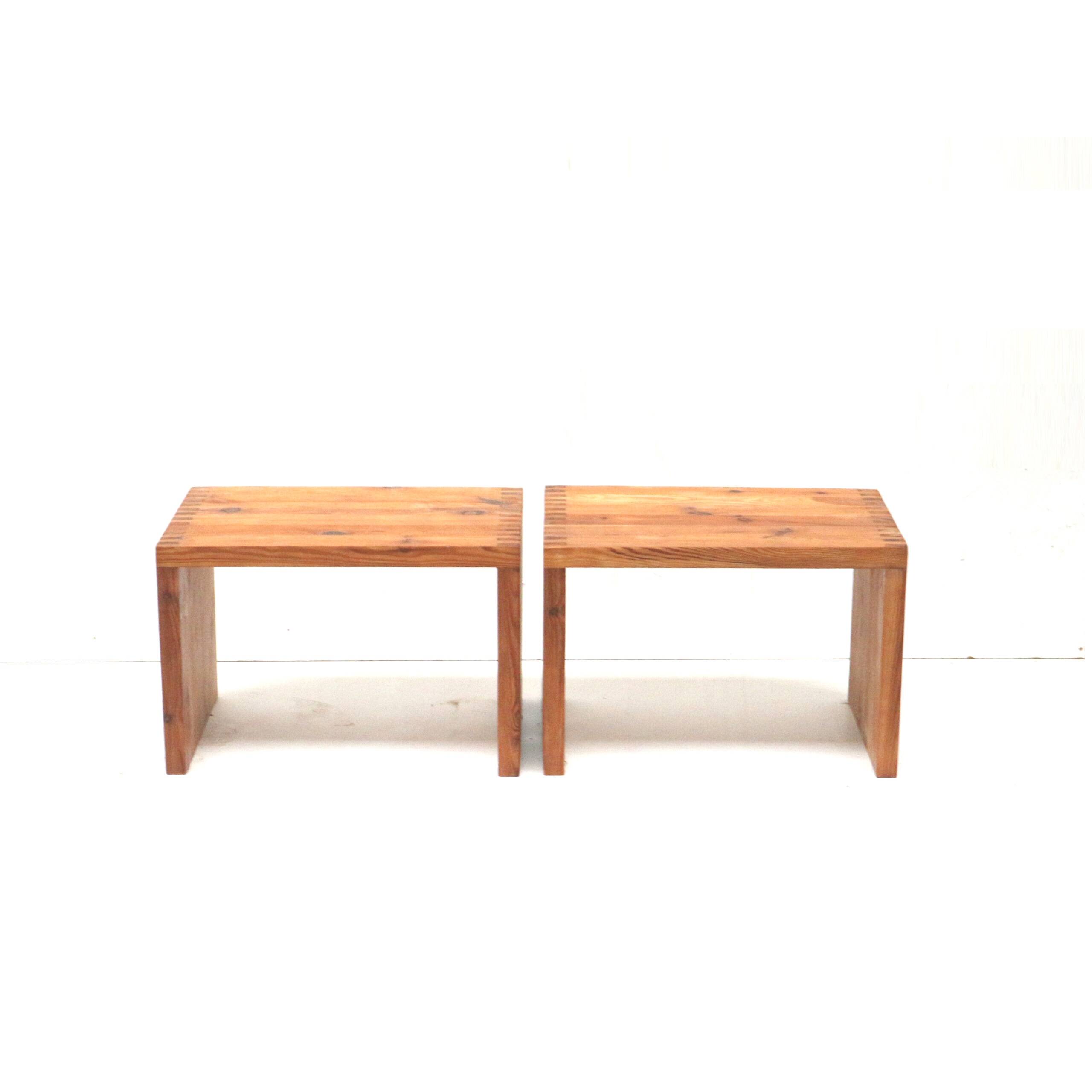 Unique set of 2 vintage tables / bedside tables by Ate van Apeldoorn for Houtwerk Hattem