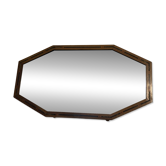 Miroir Art déco vintage bois marqueté
