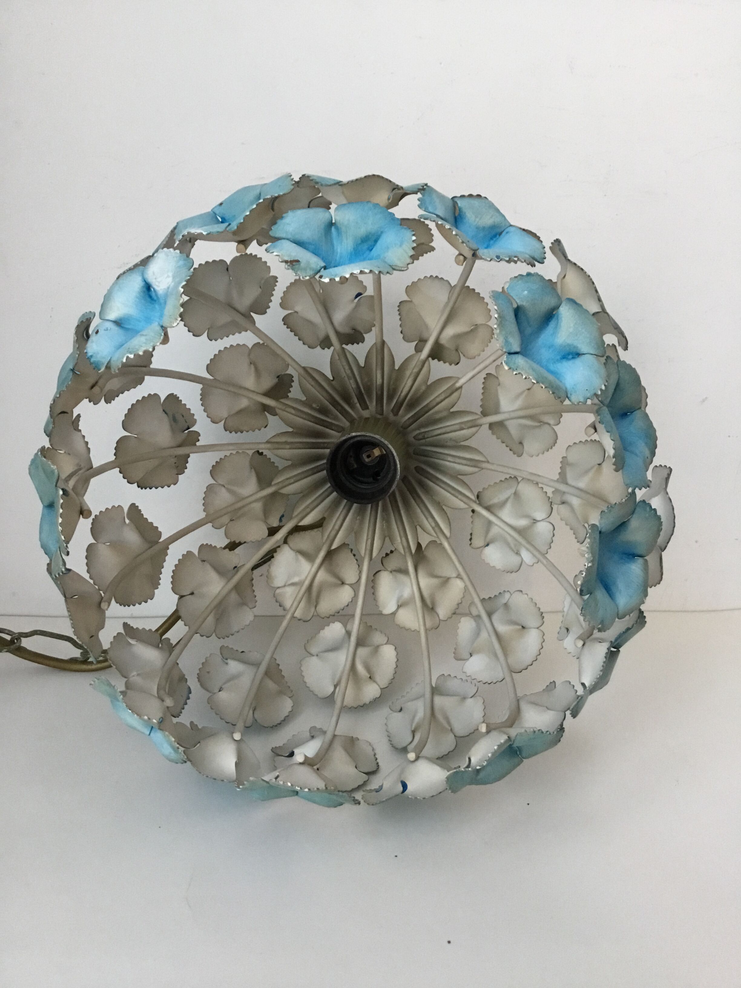 Vintage metal ball chandelier