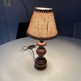 Wooden bedside lamp