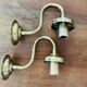 Vintage brass gooseneck wall lamp