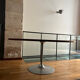 Table ovale vintage pied tulipe Georges Frydman pour EFA 1970