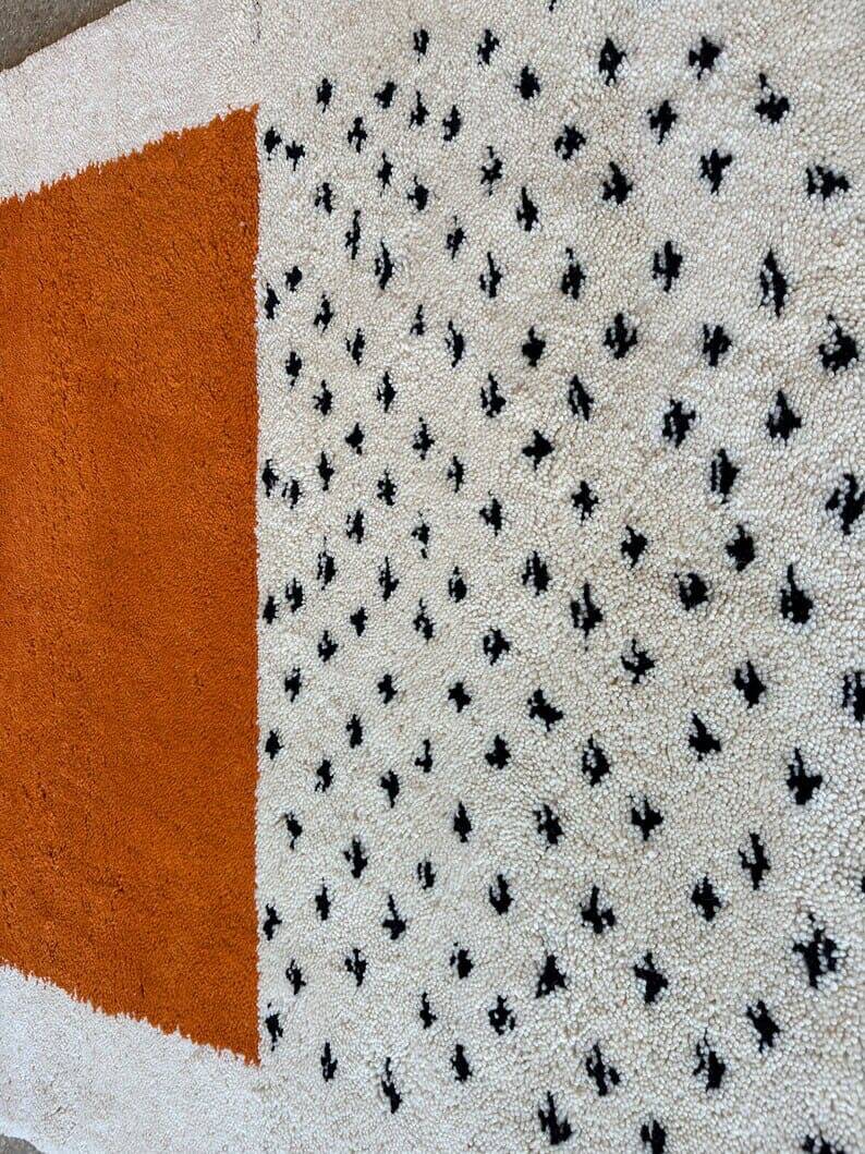 Handmade pure wool rug, size 150 x 250 cm.