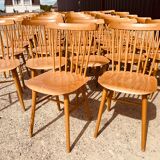 Set of 35 beech chairs with bars brand TON model Ivy