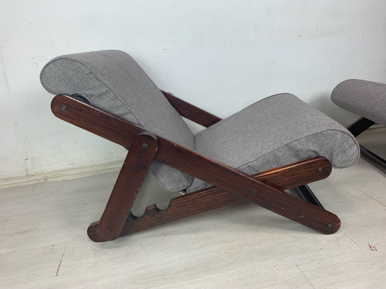 Pair of folding armchairs