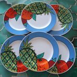 6 pop 90's porcelain dessert plates
