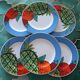 6 pop 90's porcelain dessert plates