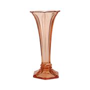 Pink Rosaline Art Deco Vase VSL Luxval Americain 23cm