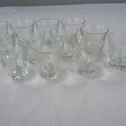 12 engraved liqueur glasses – from the 1960s-1970s