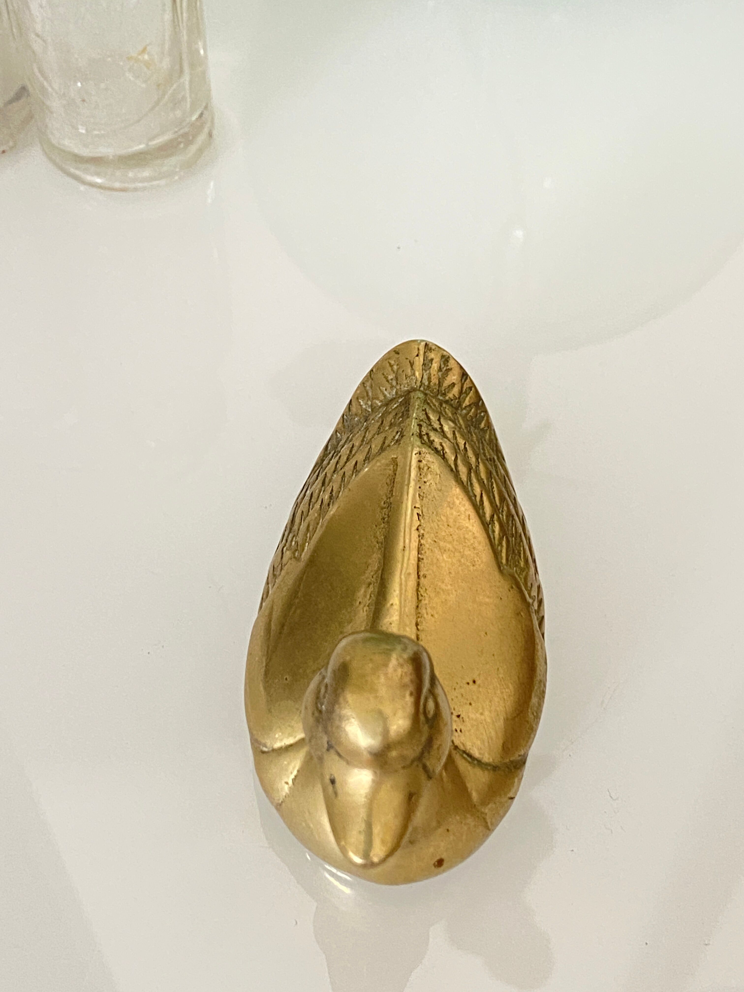 Vintage brass duck