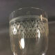 Lot of 4 old vintage engraved water or wine glasses