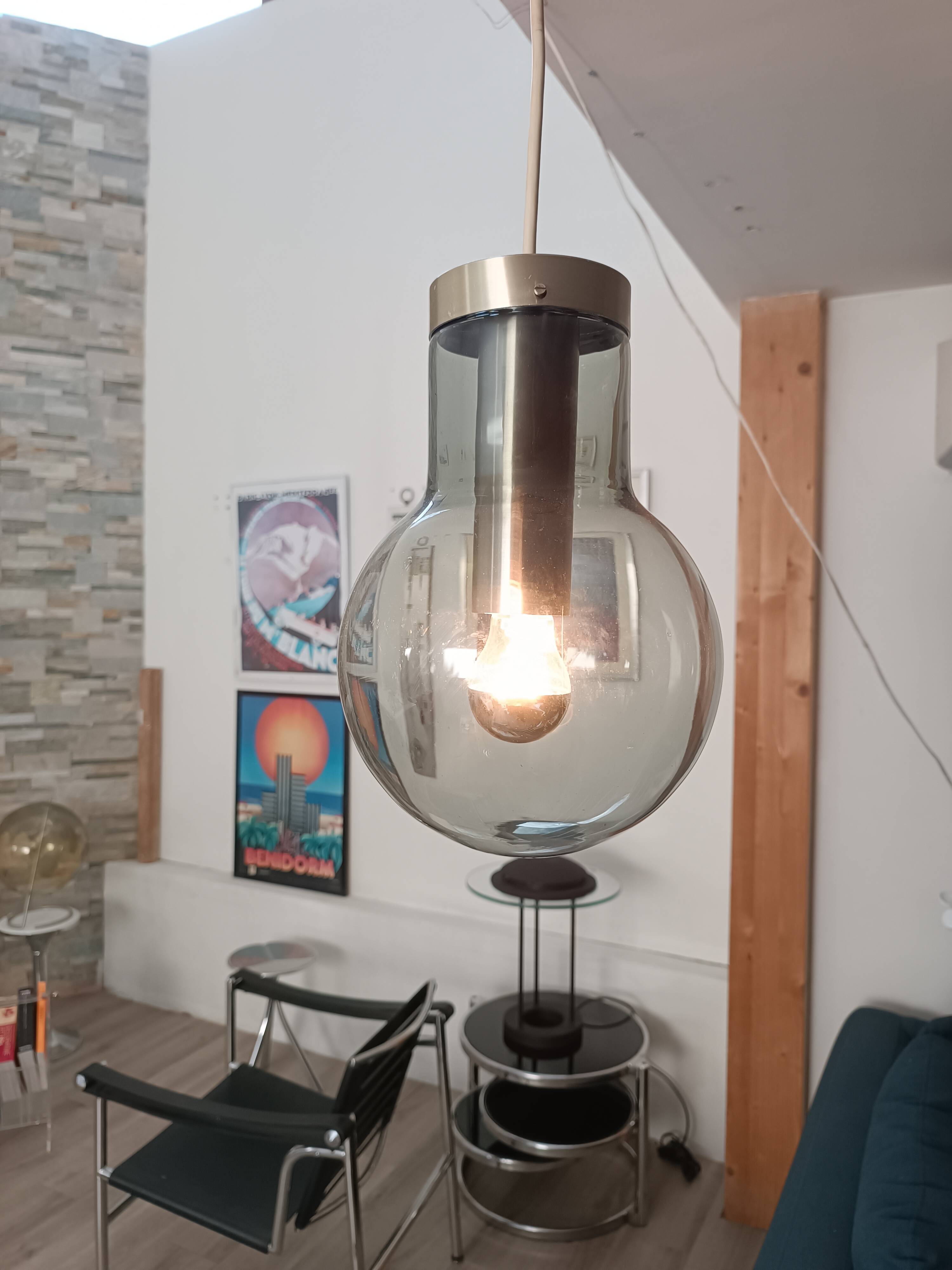 Lampe suspendue Bulb par Frank Ligtelijn pour Raak 1970s
