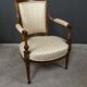 Cabriolet armchair in beech, Louis XVI period – 2nd half of the 18th century