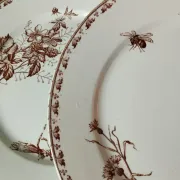 7 flat plates in earthenware from Sarreguemines U&C "Carmen"