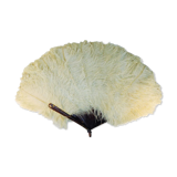 Large EVENTAIL in ostrich feather and scaled frame, nineteenth