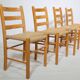 Chaises scandinaves en osier et corde, années 70
