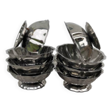 8 stainless steel cups 1970