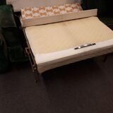 Velvet sofa 4 places convertible double bed