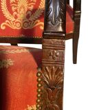 Pair of Empire Period Mahogany Armchairs and Bergère