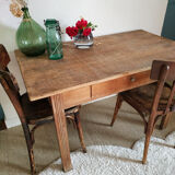Old wooden farm table