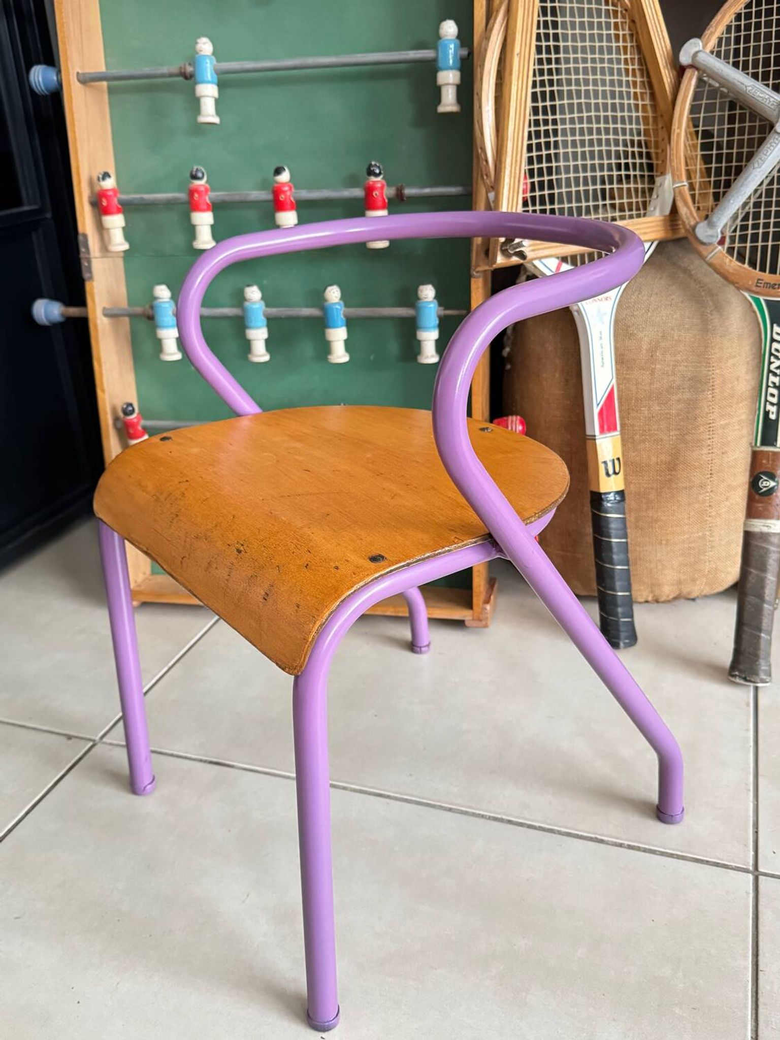 Chaise écolier enfant Hitier vintage