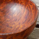Wooden footed bowl
