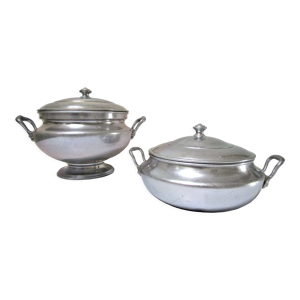 Ensemble de deux soupières aluminium