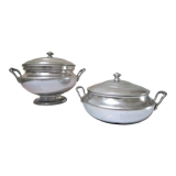 Set of two aluminum tureen Turneds from the 30s/40s