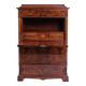 Secretary – Mahogany – Intarsia & Flame Structure – 4 Drawers – 1840s