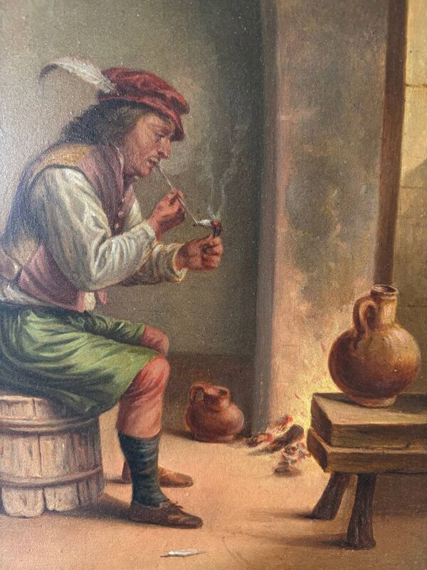Fumeur dans une taverne