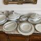 Bernardaud Limoges porcelain tableware set, Vercors model, platinum braid