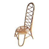 Chaise en rotin vintage