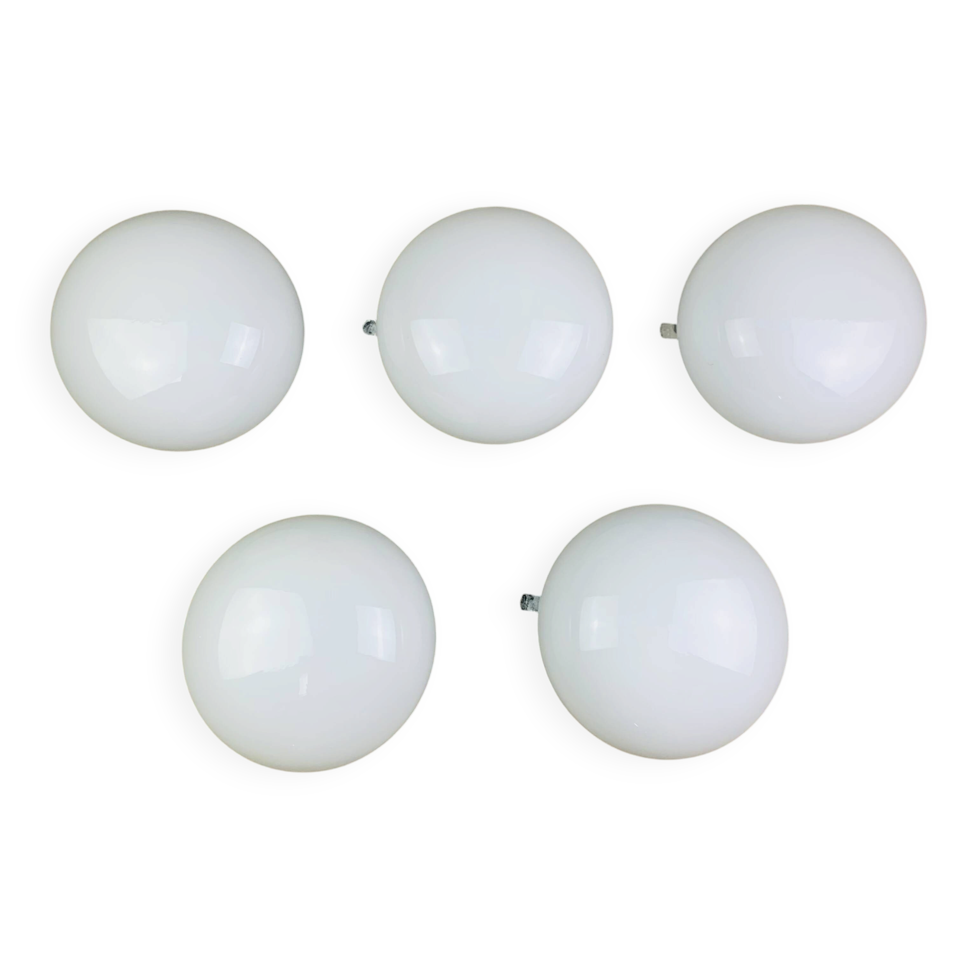 5 opaline ball sconces, half spheres, ceiling lights