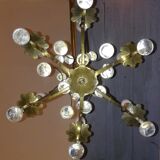 Bronze chandelier and stamps balls