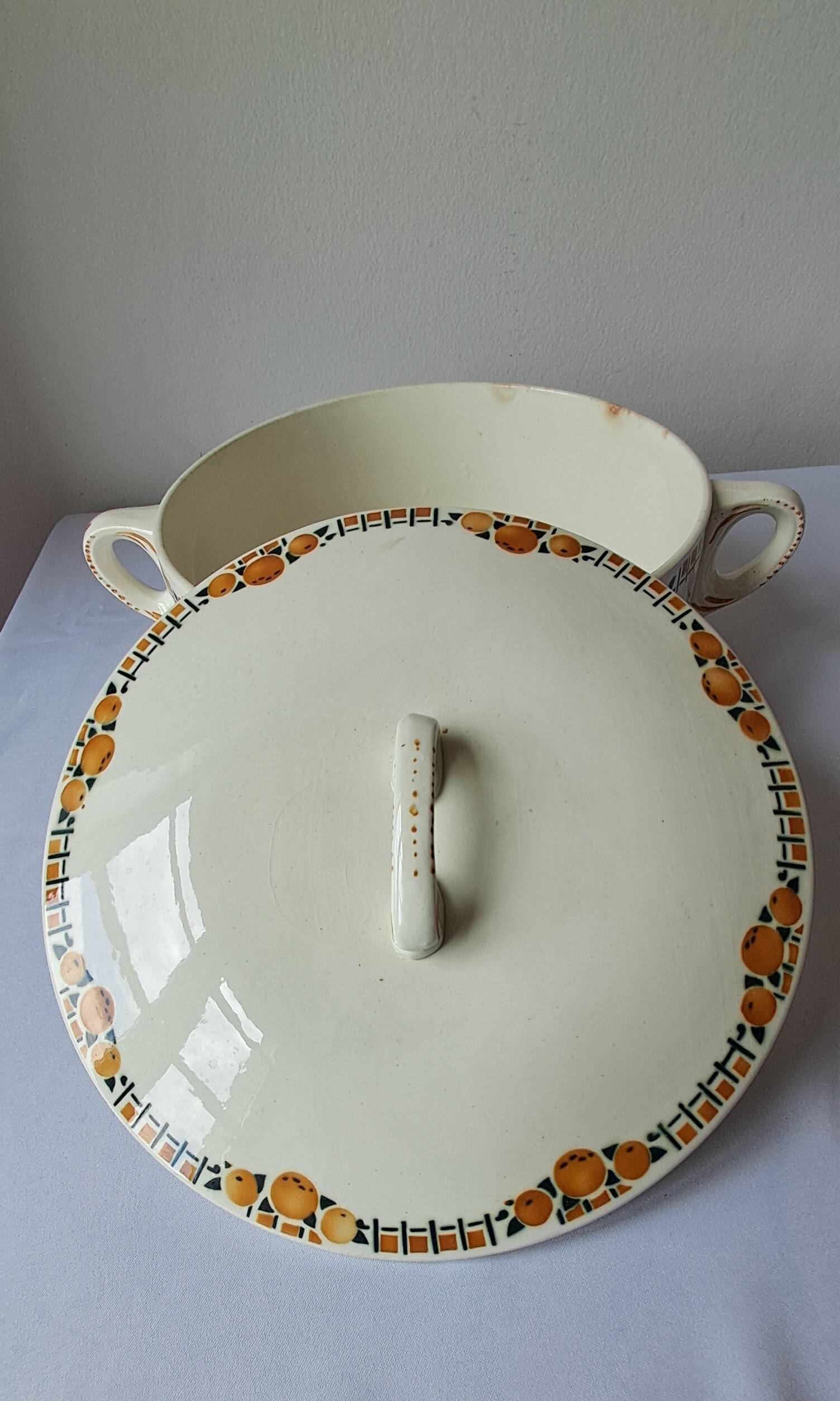 Old model vegetable dish Cotentin from the St Amand factory.